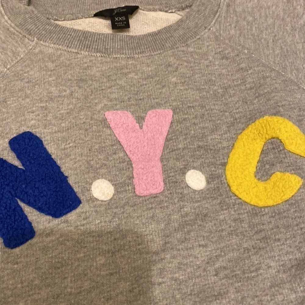 J. Crew 100% cotton NYC sweatshirt. Size XXS . Worn once